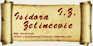 Isidora Zelinčević vizit kartica